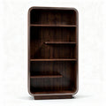 Houten boekenkast met vijf planken in walnotenhout 100 x 50 x 150cm