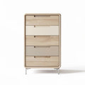 Ladenkast van hout met vier lades en metalen poten 40 x 30 x 90cm