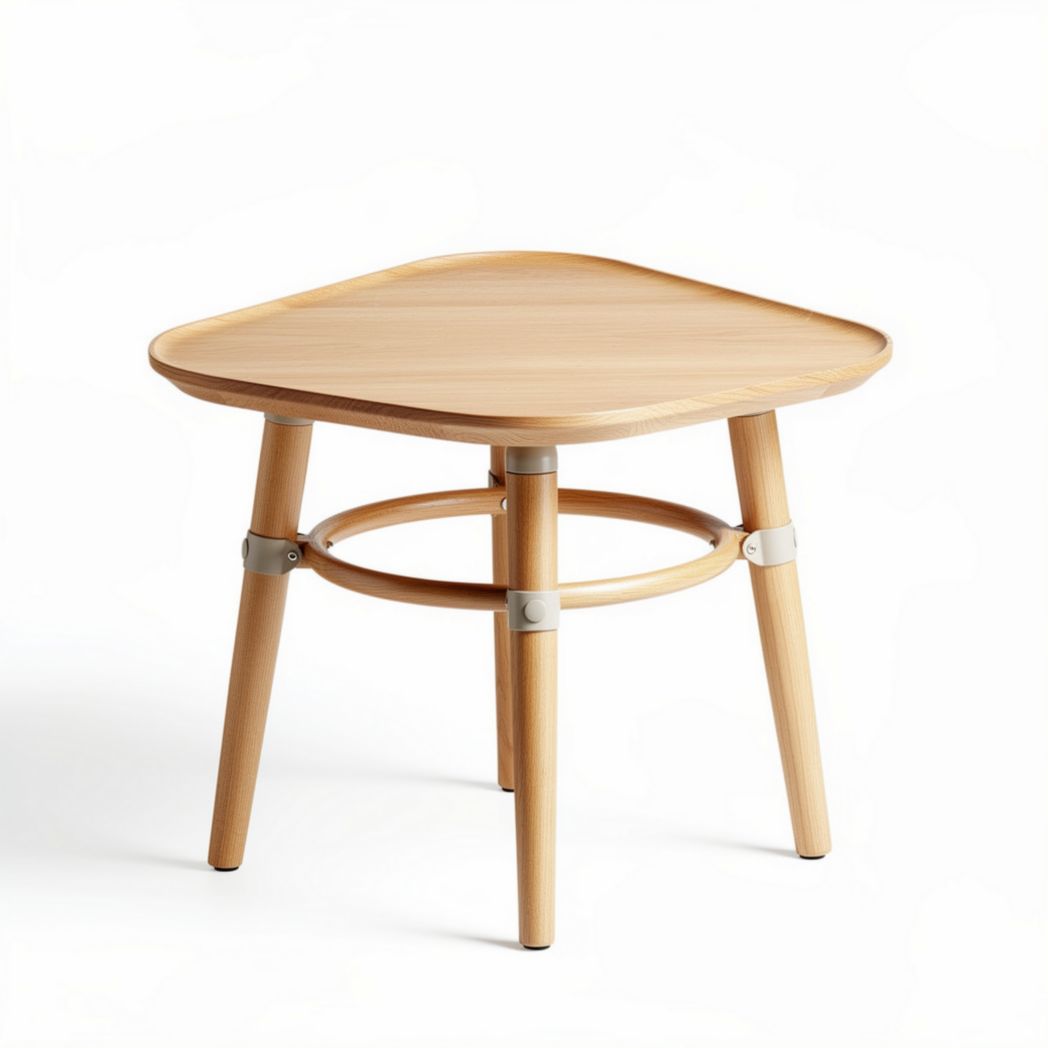 Bamboe tafel voor binnen en buiten met afmetingen 60 x 60 x 45cm