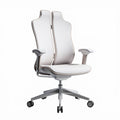 Ergonomische bureaustoel met dubbele rugleuning in wit 60 x 60 x 120cm